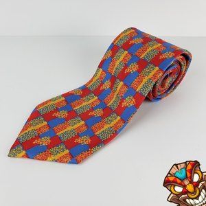 Made in France André Claude Canova for Georges Duboeuf Silk Tie Multicolor EUC